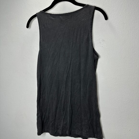 Zara Trafaluc Gray Multicolor Teal Pink Yellow Beaded Aztec Design Tank Top SM - Picture 4 of 10